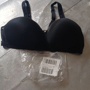 Breezies NWT Natural Curves Full Coverage Bra 42B Black